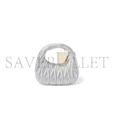 MIU MIU WANDER MATELASSÉ NAPPA LEATHER HOBO MINI BAG 5BP078 (17.5*14*5.5cm)